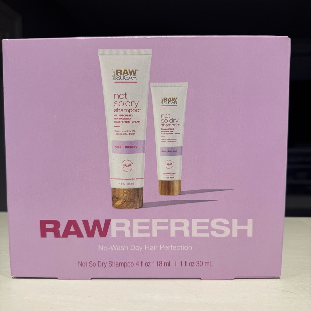 Raw Sugar No-Wash Dry Shampoo Set NEW IN BOX